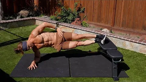 Feet Elevated Side Plank Hip Tap