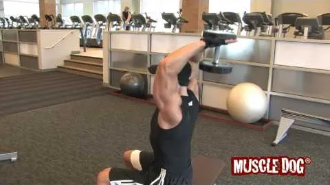 Seated Overhead Triceps Dumbbell Extension