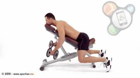 Reverse fly with dumbbells on incline bench