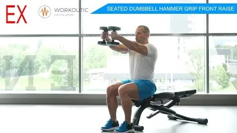SEATED DUMBBELL FRONT RAISE HAMMER GRIP