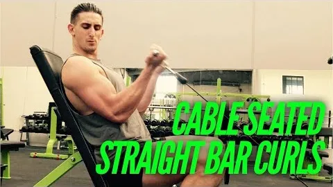 Cable Seated Straight Bar Curl