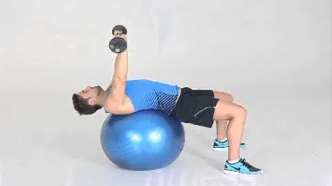 Barbell Low Crunches off Fit Ball