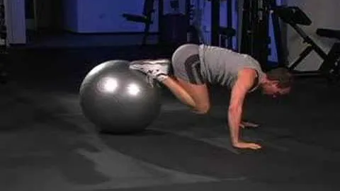 Stability Ball Push-ups and Knee Tucks