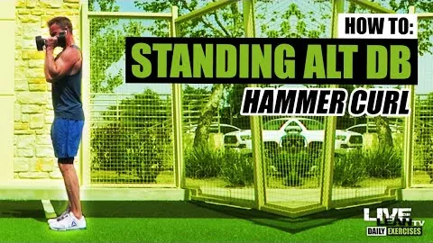 STANDING ALTERNATING DUMBBELL HAMMER CURL