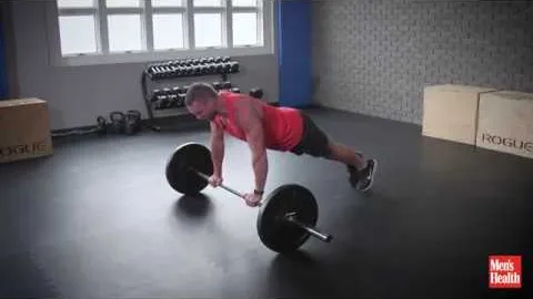Barbell Row To Push up