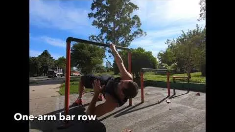 One-arm bar row